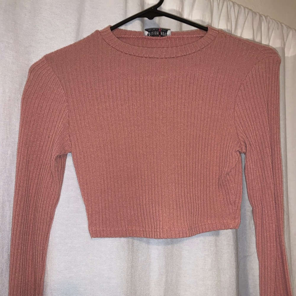 Mauve Knit Crop Top